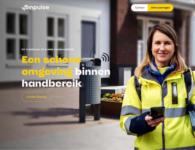 Screenshot of the Binpulse website