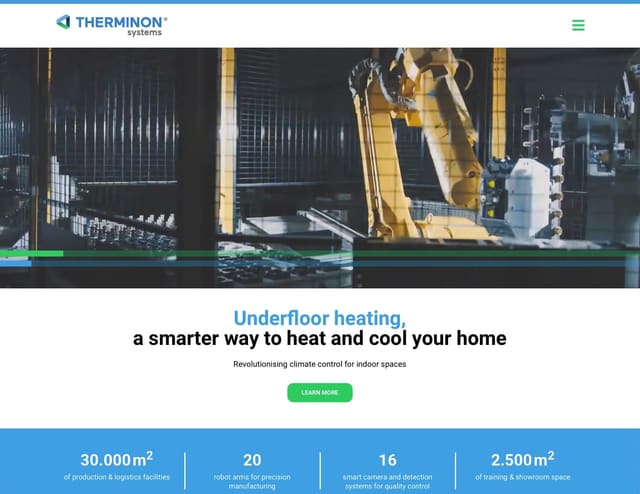 Screenshot of the Therminon Systems B.V. website