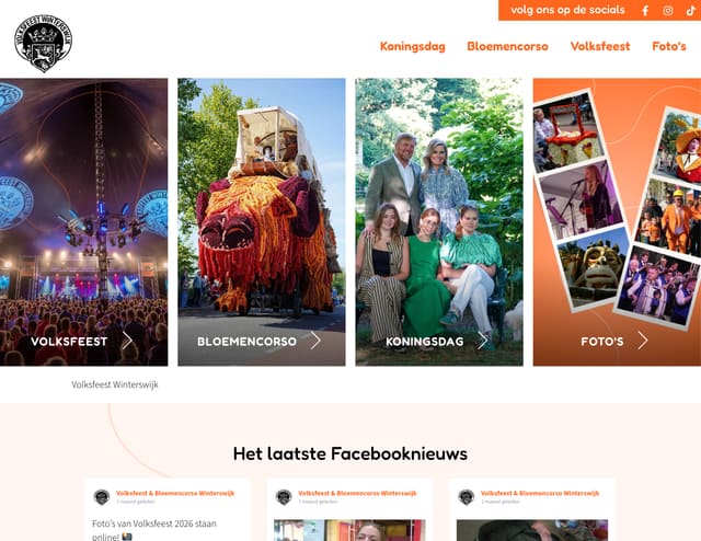 Screenshot of the Volksfeest & Bloemencorso Winterswijk website